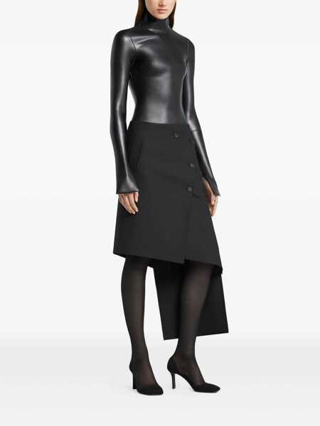 Fuste COURRGES Courrges Oblique Midi Skirt With Inserts Black Femei (BM 19231347) 3