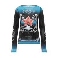 Topuri Casablanca Casablanca Long Sleeve Top With Floral Print Femei