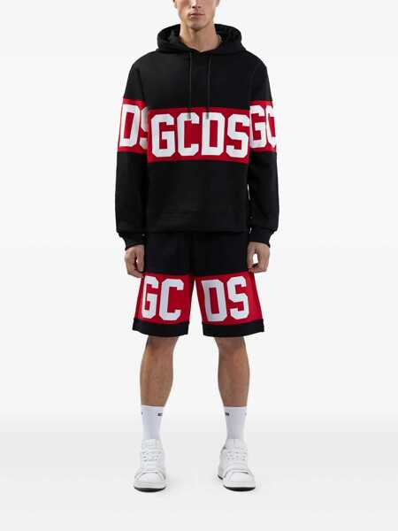 Bluze de trening GCDS Gcds Gcds Black Sweatshirt With Red Logo And Hoodie Black Barbati (BM 19231719) 2