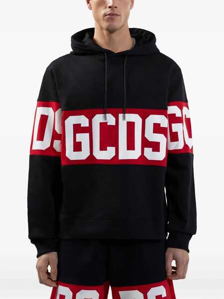 Bluze de trening GCDS Gcds Gcds Black Sweatshirt With Red Logo And Hoodie Black Barbati (BM 19231719) 3