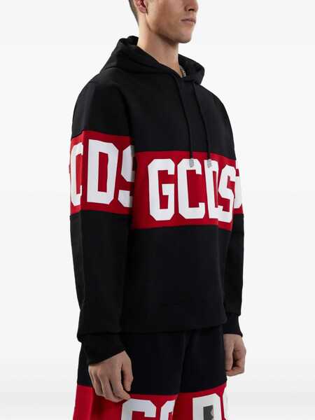 Bluze de trening GCDS Gcds Gcds Black Sweatshirt With Red Logo And Hoodie Black Barbati (BM 19231719) 4