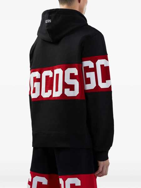 Bluze de trening GCDS Gcds Gcds Black Sweatshirt With Red Logo And Hoodie Black Barbati (BM 19231719) 5