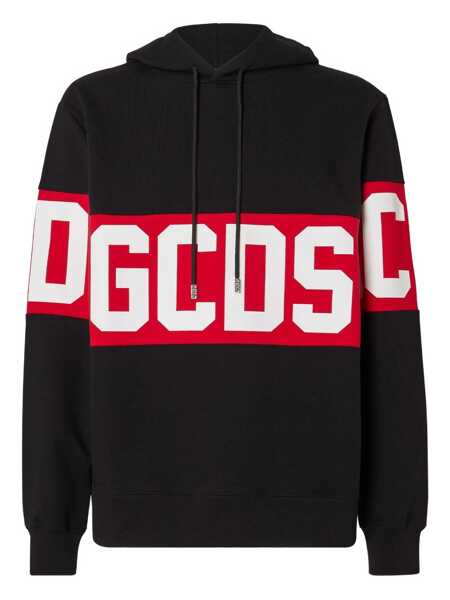 Bluze de trening GCDS Gcds Gcds Black Sweatshirt With Red Logo And Hoodie Black Barbati (BM 19231719) 1