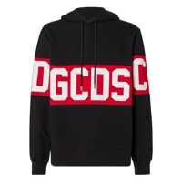 Bluze de trening GCDS Gcds Gcds Black Sweatshirt With Red Logo And Hoodie