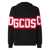 GCDS Gcds Gcds Black Sweatshirt With Red Logo And Hoodie Black
