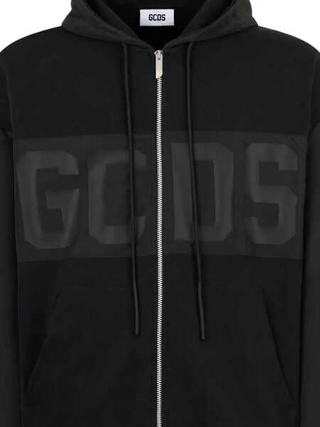 Bluze de trening GCDS Gcds Gcds Black Logo Embossed Hoodie Black Barbati (BM 19231734) 2