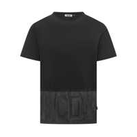 Tricouri Gcds Gcds Black T-Shirt With Embossed Logo Barbati