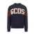 GCDS Gcds Gcds Blue And Bordeaux Sweater With Logo BLUE