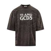 Tricouri Gcds Gcds Brown T-Shirt With I Love You Print Barbati
