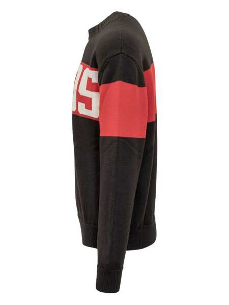 Pulovere GCDS Gcds Gcds Black Sweater With Red Headband And Logo Black Barbati (BM 19231746) 2