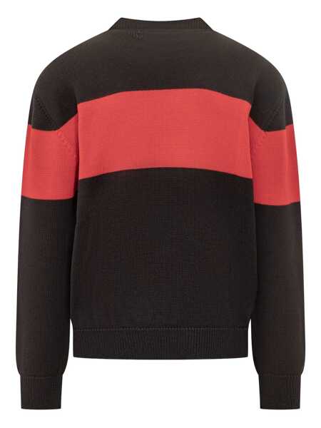 Pulovere GCDS Gcds Gcds Black Sweater With Red Headband And Logo Black Barbati (BM 19231746) 3
