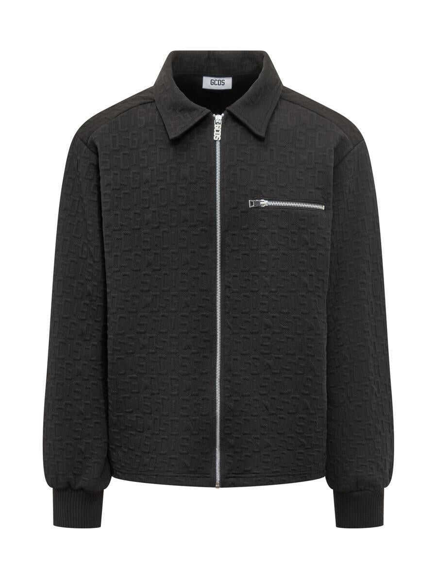 Geci GCDS Gcds Gcds Black Jacket With Embossed Logo Black Barbati (BM 19231749) 1