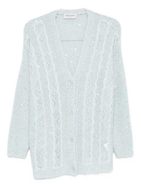 Cardigane ERMANNO FIRENZE Ermanno Firenze V-Necked Cardigan CLEAR BLUE Femei (BM 19232253) 1