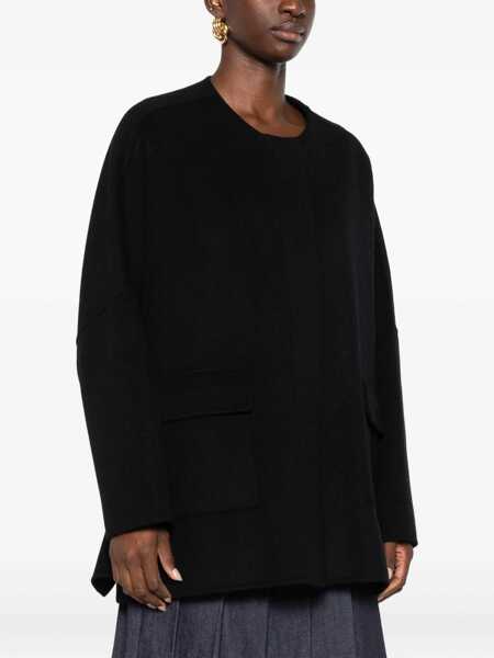 Geci ERMANNO FIRENZE Ermanno Firenze Scarfed Cape Black Femei (BM 19232262) 3