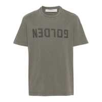 Tricouri Polo Golden Goose Golden Goose Olive Green Cotton T-Shirt