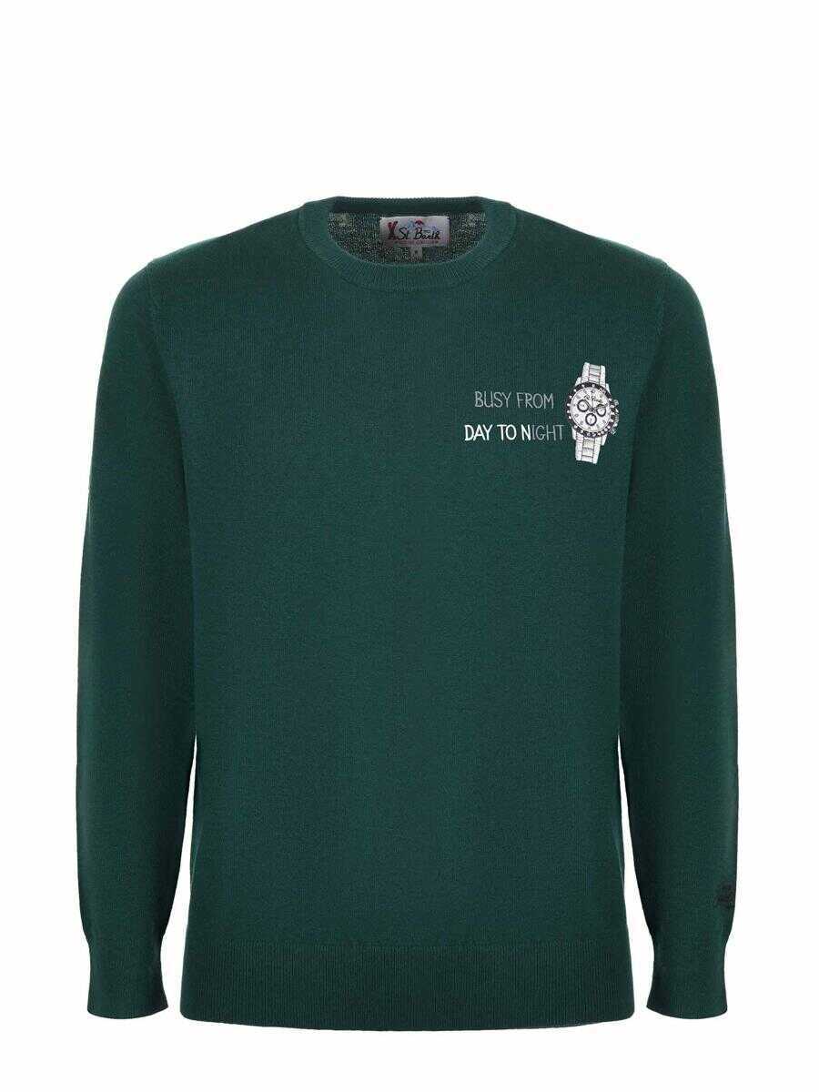 Pulovere Mc2 Saint Barth MC2 Saint Barth  Sweater VERDE INGLESE Barbati (BM 19232841) 1