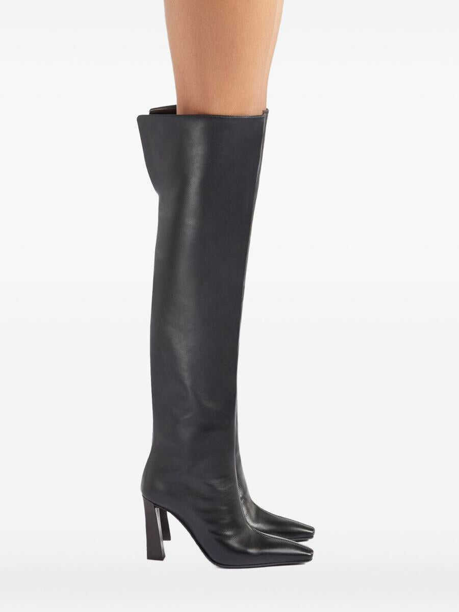 Bocanci Giuseppe Zanotti Giuseppe Zanotti Janiee Leather Heel Boots Black Femei (BM 19232991) 3