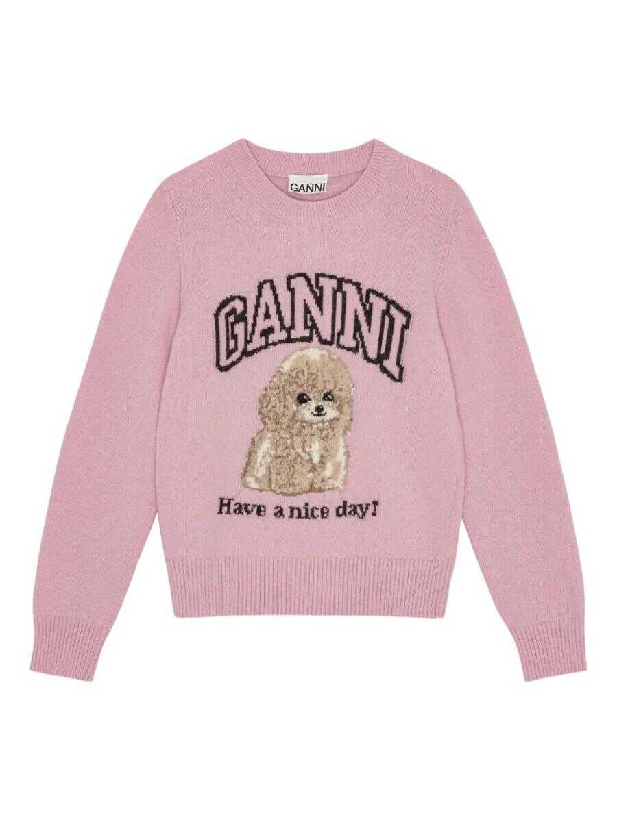 Pulovere Ganni Ganni Sweater CHALK PINK Femei (BM 19233231) 1