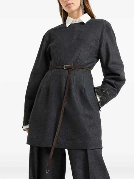 Curele Brunello Cucinelli Brunello Cucinelli Suede Belt BROWN Femei (BM 19233369) 3