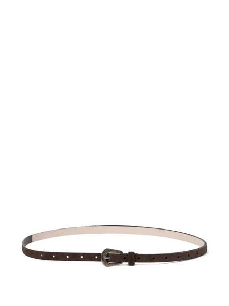 Curele Brunello Cucinelli Brunello Cucinelli Suede Belt BROWN Femei (BM 19233369) 1