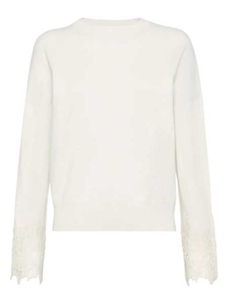 Pulovere Brunello Cucinelli Brunello Cucinelli Knit Cuffs WHITE Femei (BM 19233378) 1
