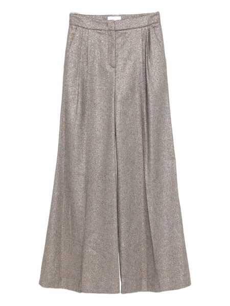 Pantaloni casual VIA MASINI 80 Via Masini 80 Wool Trousers BROWN Femei (BM 19233414) 1