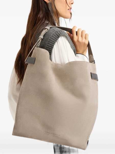 Genti de umar Brunello Cucinelli Brunello Cucinelli Essence Shoulder Bag BROWN Femei (BM 19233456) 2