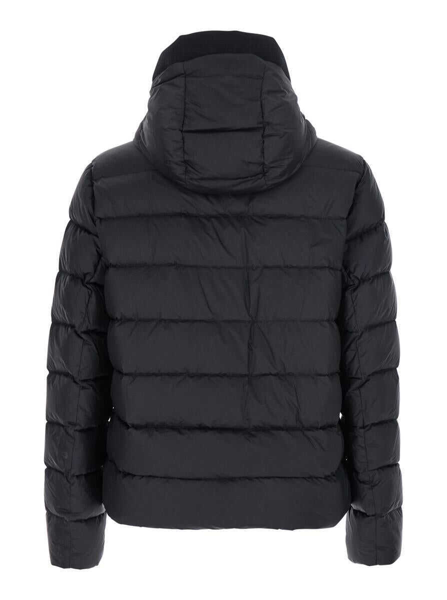 Geci de iarna TATRAS Liko Black Down Jacket With Drawstring Hood And Logo Patch On The Side In Tech Fabric Man Black Barbati (BM 19233501) 2