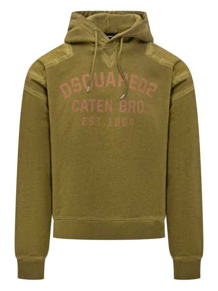 Bluze de trening DSQUARED2 DSQUARED2 Dsquared2 Brown Logo Hoodie BROWN Barbati (BM 19233882) 1