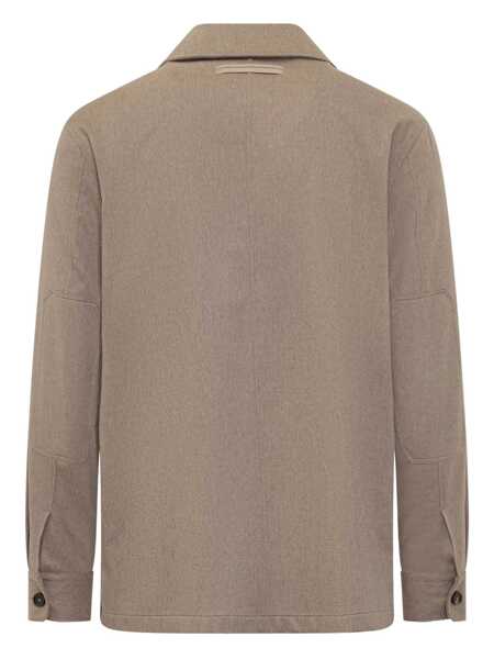Camasi ZEGNA Zegna Zegna Beige Wool Overshirt With Pockets Beige Barbati (BM 19234146) 3