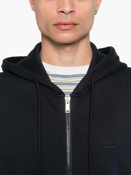 Bluze de trening Dondup Dondup Hoodie Full Zip Basic Fleece Clothing BLUE Barbati (BM 19234149) 5