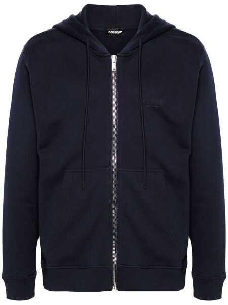 Bluze de trening Dondup Dondup Hoodie Full Zip Basic Fleece Clothing BLUE Barbati (BM 19234149) 1