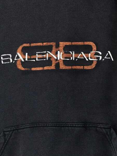 Bluze de trening Balenciaga Hooded Sweatshirt FADED WASHED BLACK Barbati (BM 19234352) 3