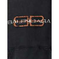 Topuri pentru Barbati - Bluze de trening Balenciaga Hooded Sweatshirt FADED WASHED BLACK Barbati (BM 19234352) - B-mall.ro