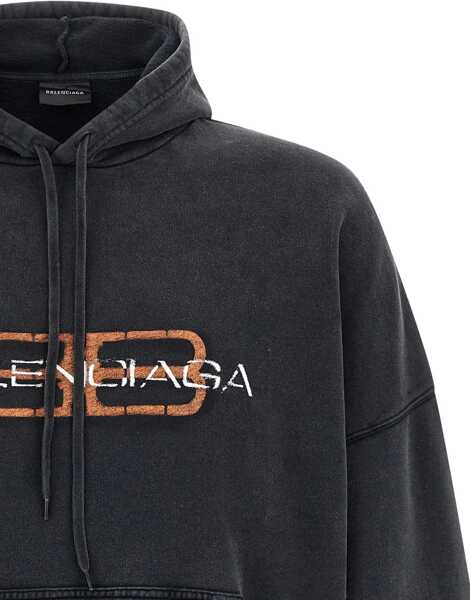 Bluze de trening Balenciaga Hooded Sweatshirt FADED WASHED BLACK Barbati (BM 19234352) 4
