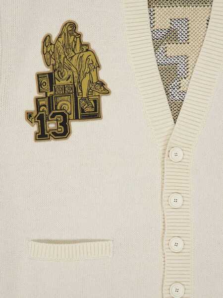 Cardigane Off-White Moon Vars Knit Cardigan CREAM - BLACK Barbati (BM 19234361) 3