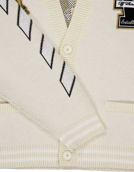 Cardigane Off-White Moon Vars Knit Cardigan CREAM - BLACK Barbati (BM 19234361) 5