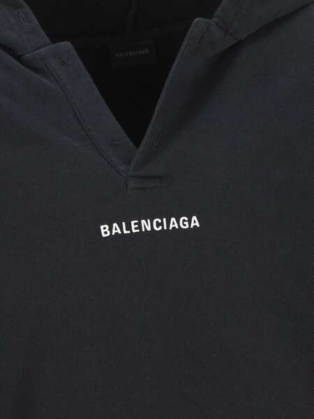 Bluze de trening Balenciaga Hoodie with logo FADED BLACK/WHITE Barbati (BM 19234367) 3
