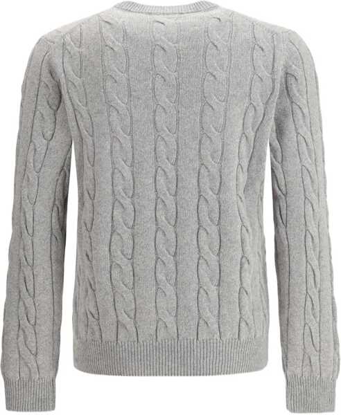 Pulovere ARAGONA CASHMERE Braided-effect crewneck Sweater PERLA Barbati (BM 19234376) 2