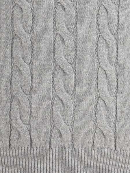 Pulovere ARAGONA CASHMERE Braided-effect crewneck Sweater PERLA Barbati (BM 19234376) 4