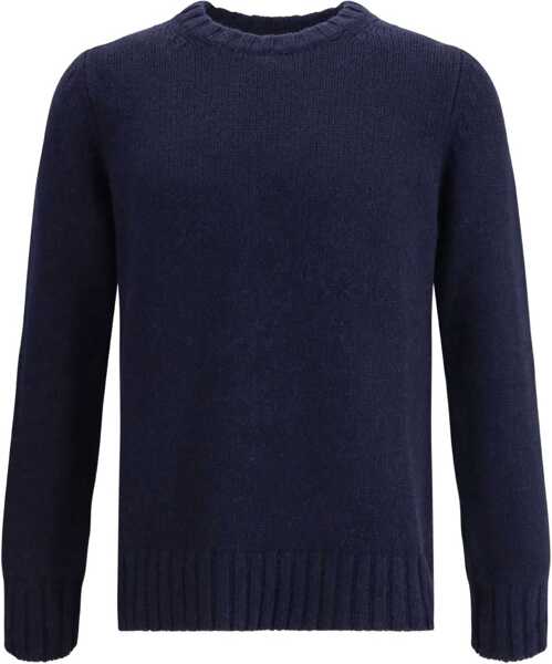 Pulovere ARAGONA CASHMERE Crewneck Wool Sweater BLUNOTTE Barbati (BM 19234379) 1