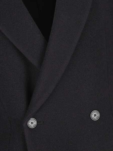 Paltoane Balenciaga Oversized Godet double-breasted Coat BLACK Femei (BM 19234460) 3