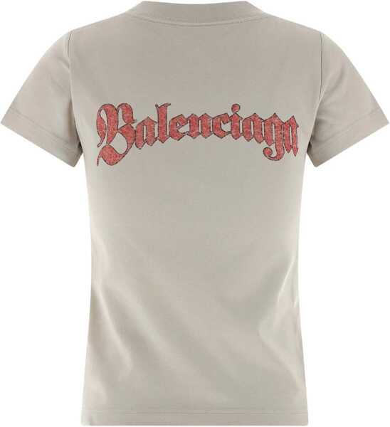 Tricouri Balenciaga Graphic Logo Crew Neck T-Shirt DIRTY WHITE Femei (BM 19234463) 2