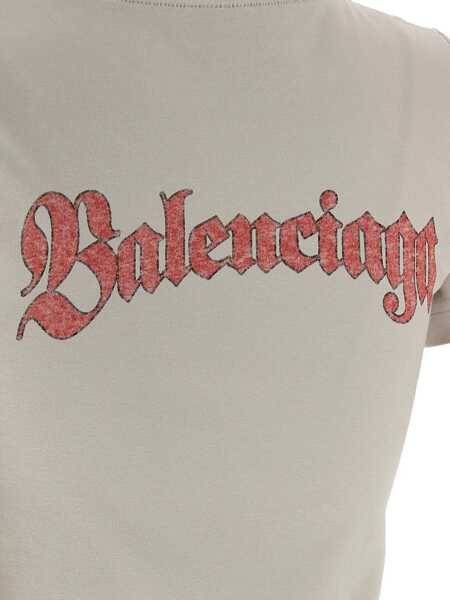 Tricouri Balenciaga Graphic Logo Crew Neck T-Shirt DIRTY WHITE Femei (BM 19234463) 4