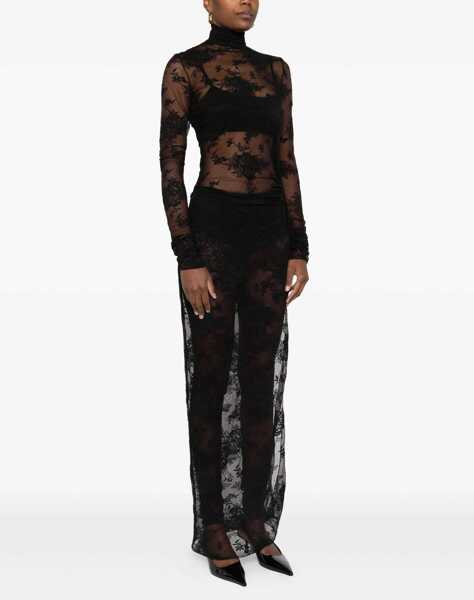 Salopete THE ANDAMANE Tessa sheer Lace Jumpsuit BLACK Femei (BM 19234475) 3