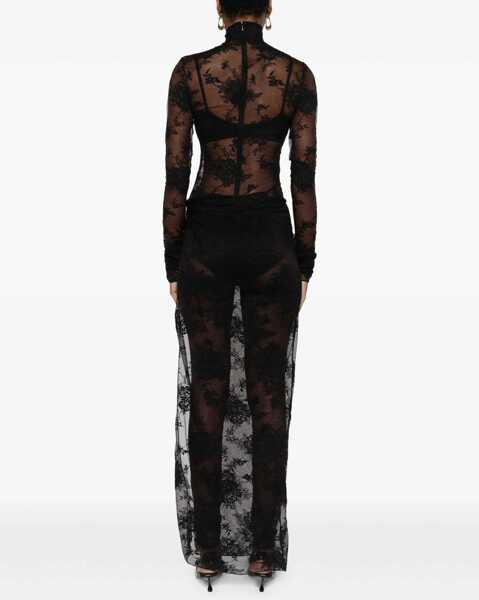 Salopete THE ANDAMANE Tessa sheer Lace Jumpsuit BLACK Femei (BM 19234475) 4
