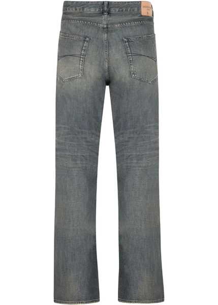 Pantaloni casual Balenciaga Relaxed fit Cotton Denim Pants NAVY/GREEN/YELLOW Barbati (BM 19234493) 2