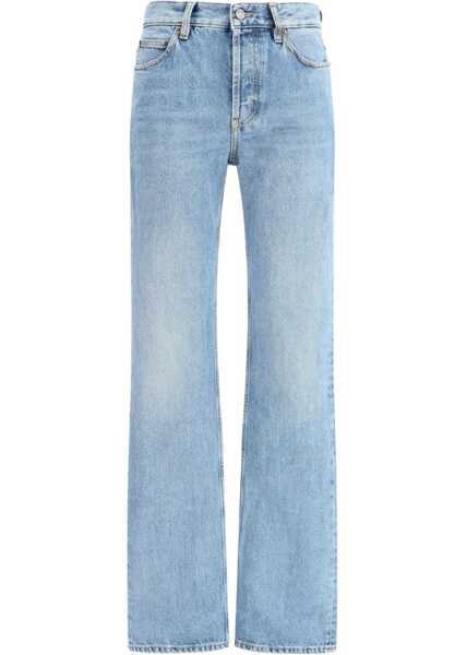 Blugi Saint Laurent NICO low-rise jeans in Bahamas denim SKY BLUE Femei (BM 19234502) 1