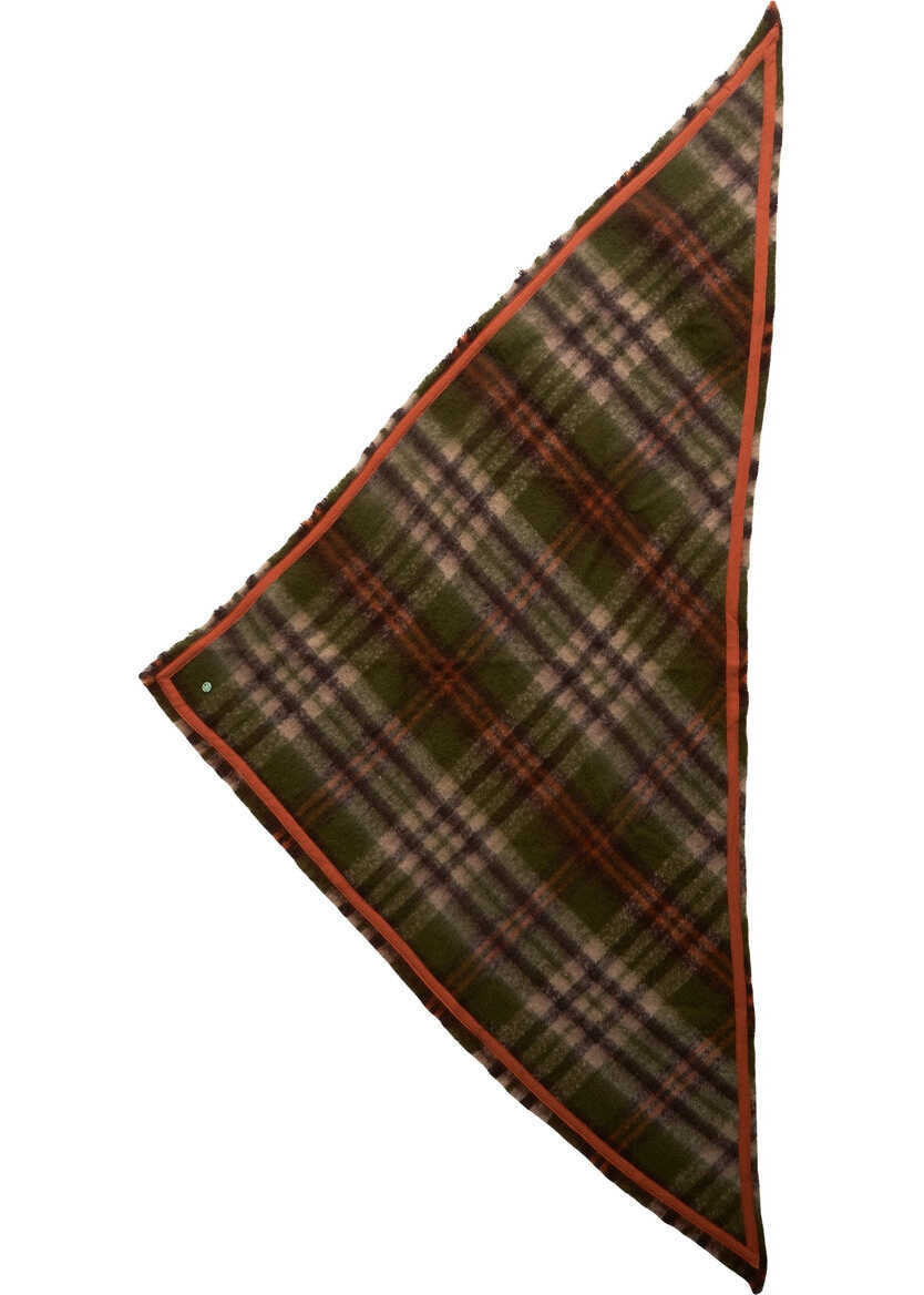 Esarfe Codello Scarf with plaid pattern Olive Femei (BM 19234535) 2