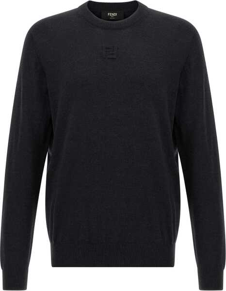 Pulovere casual Fendi Ff Pullover In Virgin Wool GREY Barbati (BM 19234589) 1